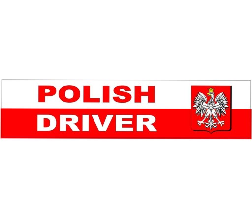 Nálepka so znakom poľského vodiča s nápisom