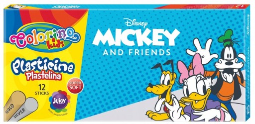 Okrúhla plastelína 12 farieb Mickey a priatelia