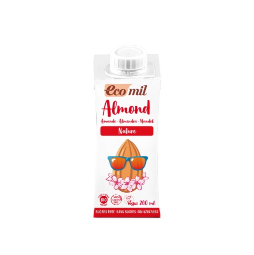 ECOMIL Mandľový nápoj bez cukru (200ml) - BIO