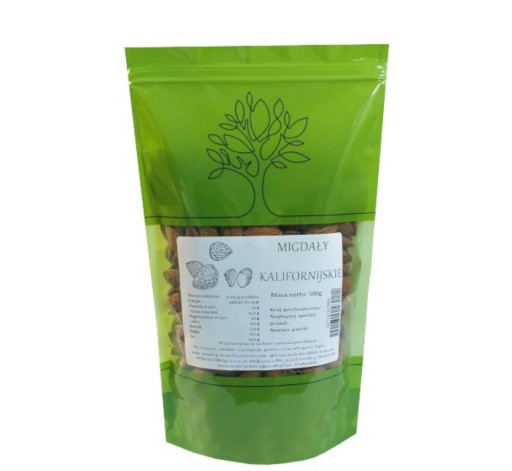 KALIFORNSKÉ MANDLE, celé 500g Ecobi celé mandle