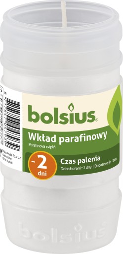 Parafínová vložka do sviečky Bolsius, biela, 2 dni/1 ks