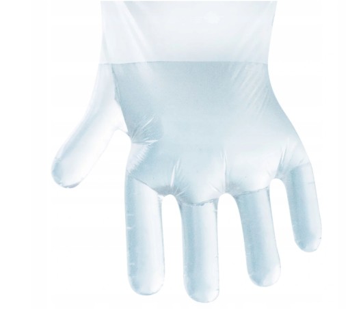 OCHRANNÉ RUKAVICE Z HDPE FÓLIE, SILNÉ, 100 ks, veľkosť L