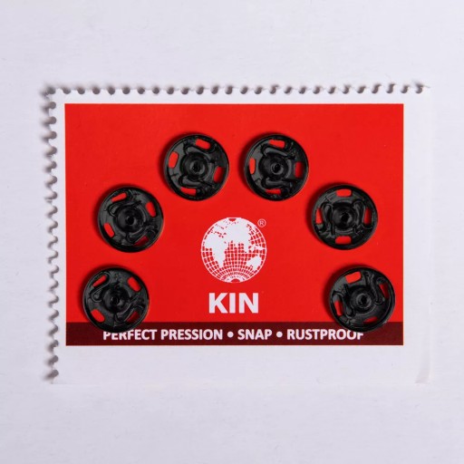 10 mm čierne kovové patentky na šitie