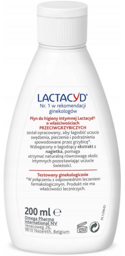 Lactacyd ANTIFUNGAL Liquid Intimate Hygiene Liquid - zásoba 200 ml