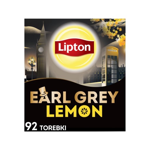 Lipton EARL GREY LEMON čierny expresný čaj 92 sáčkov 184g