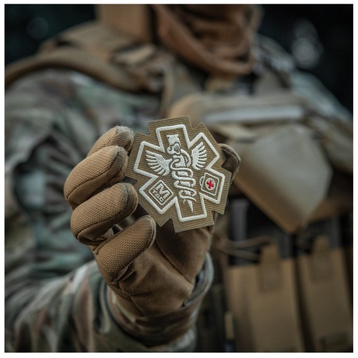 NÁŠIVA ZNAKU STAR OF LIFE CADEUCE VÝŠIVKA M-TAC COYOTE