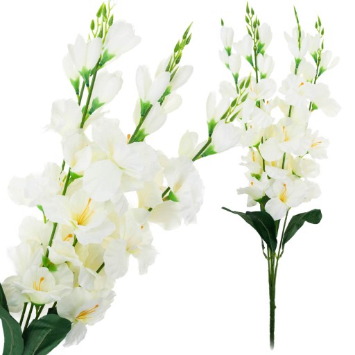 KYTICA Z Gladiolov, Gladiolus, 5 Vetiev, Dekorácia, Umelé Kvety, Smotana, Gladioly