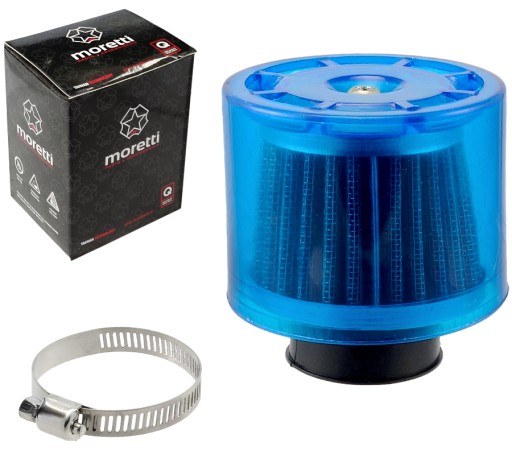 Kužeľový vzduchový filter 34 mm uzavretý modrý ATV Cross 50 110 125 35 mm
