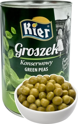 KONZERVOVANÝ hrášok 390g KIER plechovka