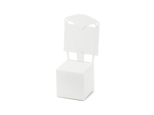 BOXY NA STOLIČKY, BIELE SVADOBNÉ SVADOBNÉ SPOJENIE IHS 5X5X5CM 10 KS