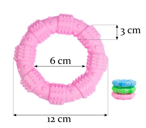 Gumová hračka pre psa, HRUBÝ KRUH, 12 cm