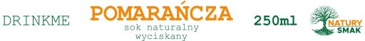Pomarančový džús DRINKME pomarančový džús 100% 250ml