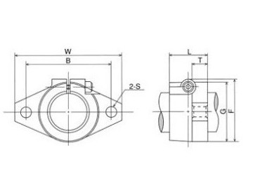 SHF10 RepRap podpera konca hriadeľa fi10mm