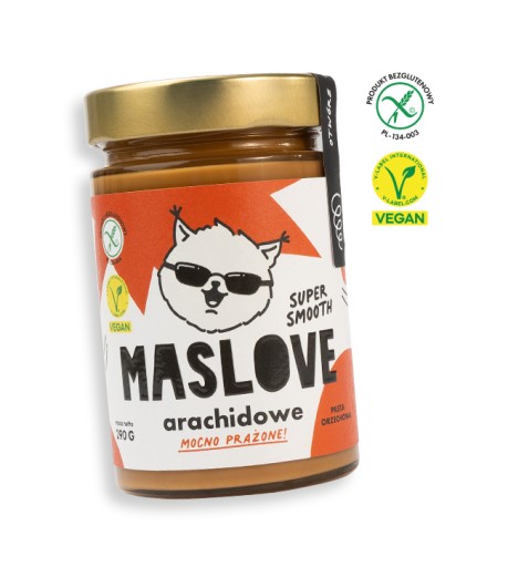 ARAŠIDOVÝ KRÉM SUPER HLADKÝ BEZLEPKOVÝ 290 g - MASLOVE