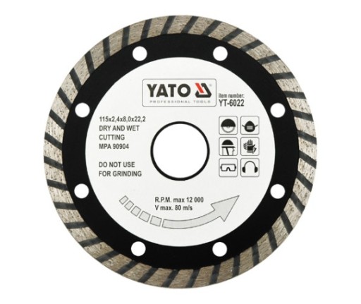 DIAMANTOVÝ REZNÝ KOTÚČ NA ŽULU 115MM YT-6022