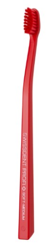 Soft-Medium zubná kefka červená SWISSDENT COLORS 1 ks ZADARMO