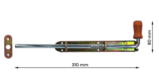 GARÁŽOVÁ BRÁNA pružinová západka, úzka, 300 mm