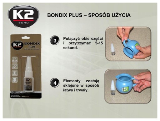 K2 Bondix Plus sekundové lepidlo 10g 15 sekúnd