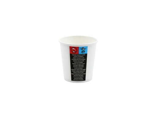 Jednorazový biely eko papierový pohár 100ml -100ml