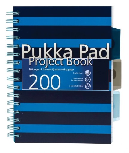 Kruhový zápisník Pukka Pad Navy A5, 200 listov, modrý