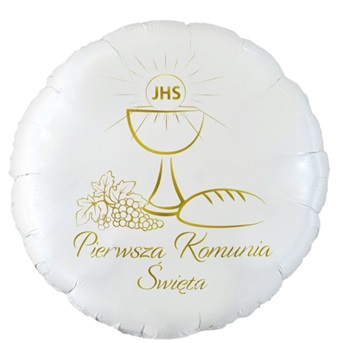 FÓLIOVÝ BALÓN PRVÉ SV. PRIJÍMANIE DEKORÁCIA NA BALÓNOVÉ PRIJÍMANIE 45 cm