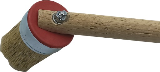 Štetec na montážnu masťovú pastu, dlhý drevený 5cm/40cm, zahnutý, profilovaný