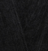 Priadza Angora Gold - 60 Black Alize