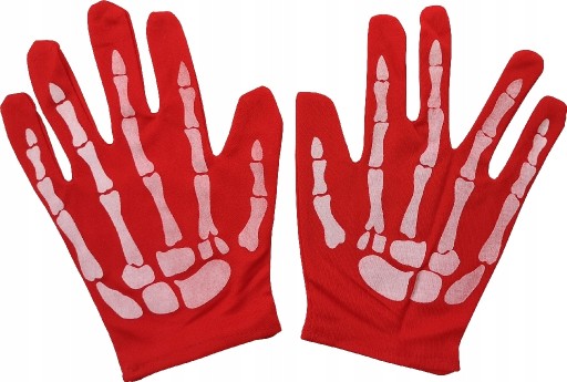 RED HALLOWEEN BONEBODY RUKAVICE