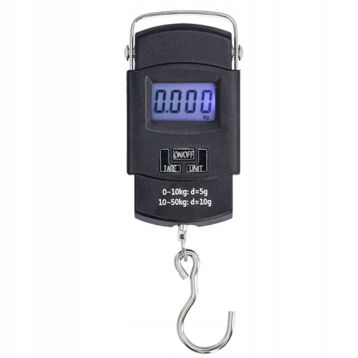 V2 RYBÁRSKA CESTOVNÁ DIGITÁLNA váha s háčikom 50 kg VÁŽENIE BATOŽINY