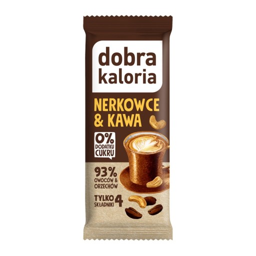 Zdravá tyčinka Kešu a káva Vláknina Datle Bez cukru Dobrá kalória