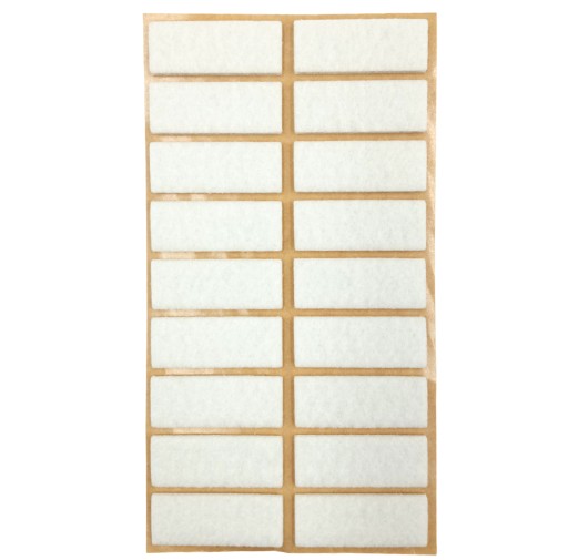 Samolepiace plstené podložky pod nábytok – BIELE 15x40mm