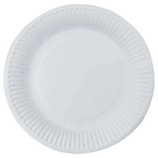 Biele dezertné taniere, 18 cm, 100 kusov