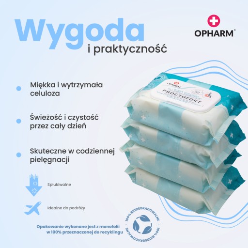 Proctofort vlhčený toaletný papier 52 ks.