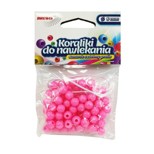 NAVNÚVANIE KORÁLOK 8mm K8-5 RUŽOVÝ BREWIS