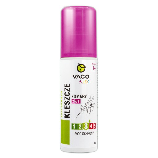 Nový sprej proti kliešťom a komárom pre deti od 12 mesiacov 80ml VACO KIDS
