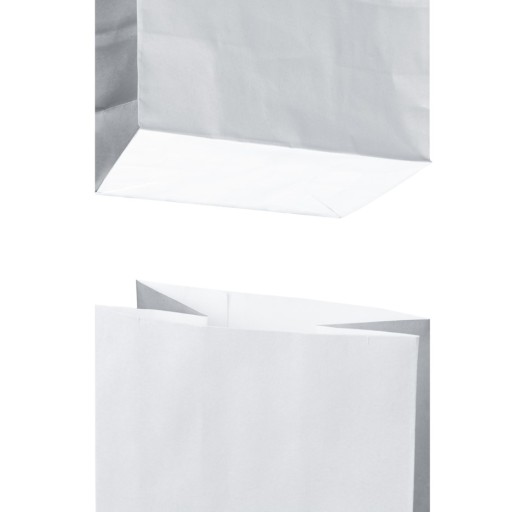 x 25 PAPIEROVÉ VRECKO 80 x 65 x 190 mm BIELY BLOK ekologický