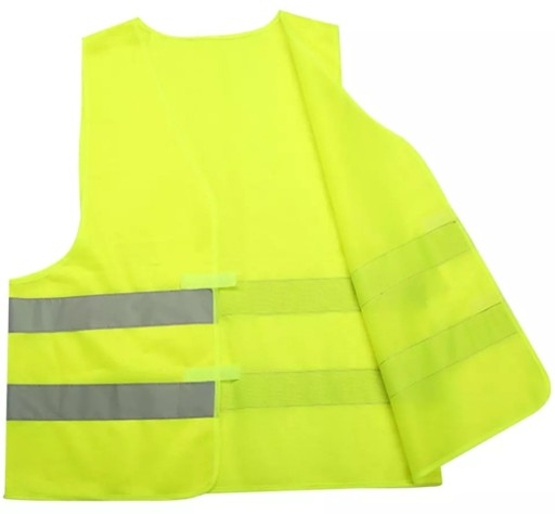 Silná REFLEXNÁ CESTNÁ VESTA, ŽLTÁ, 80 C