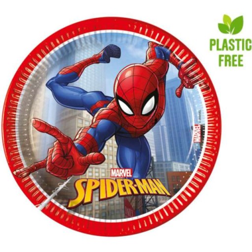 SPIDERMAN papierové TANIERE spider man 20cm