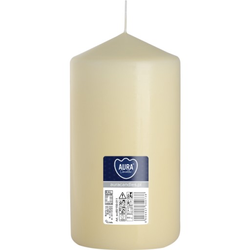 Sviečka valcová BISPOL Aura 66H 15CM SW80/150 ECRU