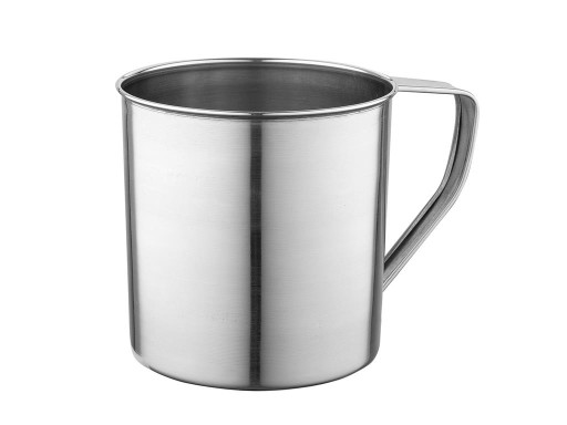 ĽAHKÝ NEREZOVÝ KOVOVÝ HRNČEK NA CAMPING DO KUCHYNE LEO 12CM 1,1L