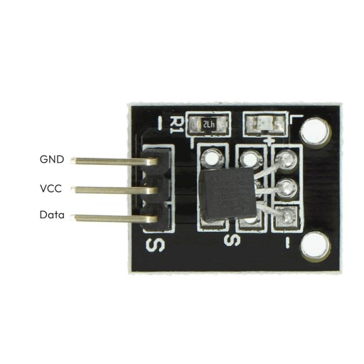 Snímač teploty DS18B20 na PCB, digitálna sonda Dallas