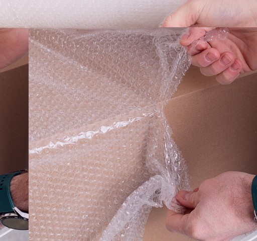 Bublinková fólia 40 cm x 70 m, perforovaná každých 25 cm, ideálna na sťahovanie