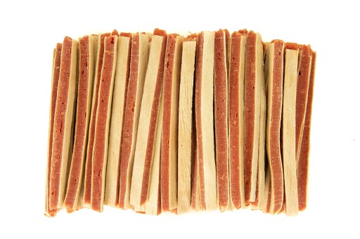 MÄSOVÝ CHLEBÍČEK S KAČIČKOU A RYBOU 500g pochúťka pre psov