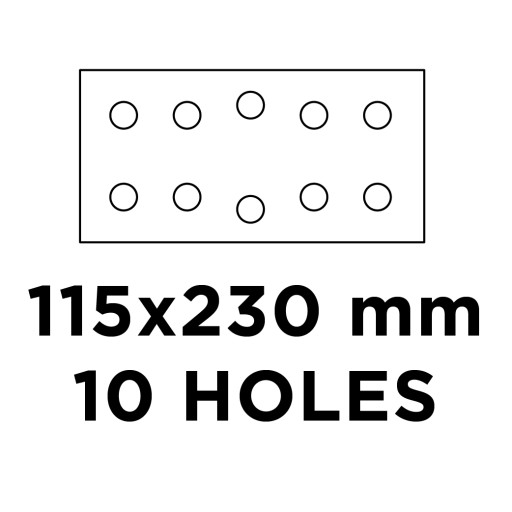 Brúsny papier na suchý zips 115x230mm K240 5ks dier