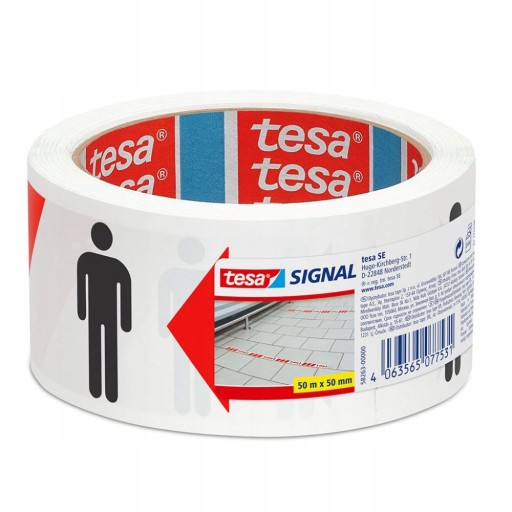tesa výstražná vzdialenostná páska 50m x 50mm