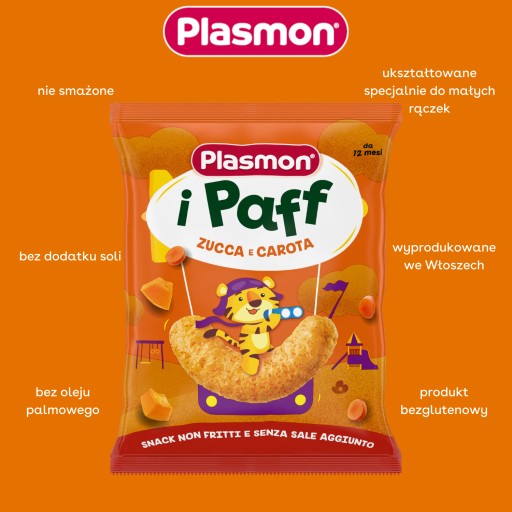 PLASMON Zeleninové chrumky, tekvica a mrkva 15g