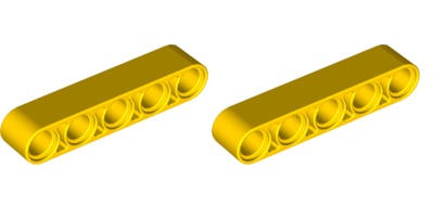 LEGO Technic Liftarm 1x5 32316 žltá - 2 ks
