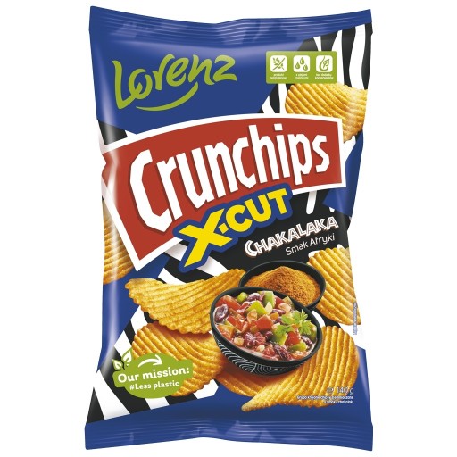 CRUNCHIPS Crisps X-CUT Chakalaka Taste of Africa 140g LORENZ
