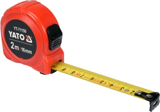 MERAČ, VALOVANÝ METER, 2m, DVA ZÁMKY YATO