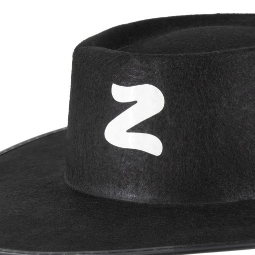 KLOBÚK ZORRO ČIERNY PLSTENÝ KOSTÝM ZORRO